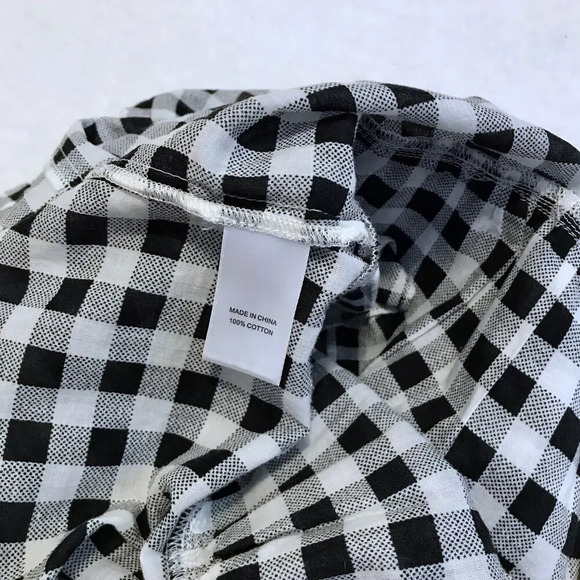 Cece Gingham Button Down Sleeveless Blouse Women XS - Picture 8 of 9